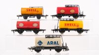 Fleischmann H0 Konvolut Kesselwagen (Esso, Aral, Shell), DB
