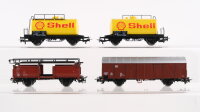 Märklin H0 Konvolut Kesselwagen (Shell), Gedeckter...