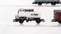 Roco H0 Konvolut Gedeckte Güterwagen (M. Ludwig Spedition, Schenker), Kesselwagen (Agip) DB