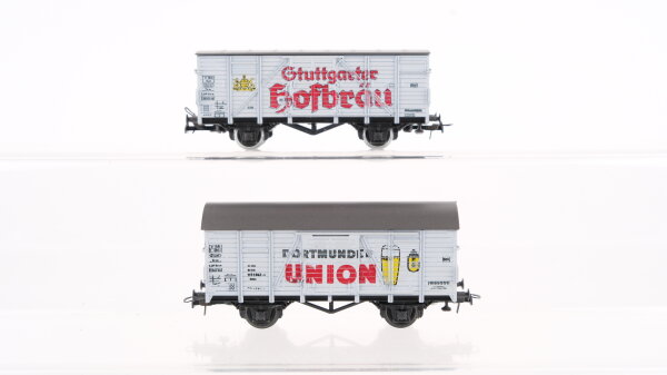 Roco H0 Konvolut Gedeckte Güterwagen (Dortmunder Union, Stuttgarter Hofbräu) Länderbahn