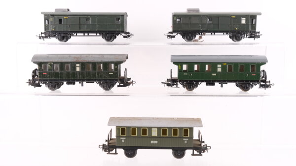 Märklin H0 Konvolut Personenwagen, Packwagen, Länderbahn