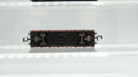Minitrix N Konvolur Güterwagen Silowagen 4-achsig, Niederbordwagen, Schwerlastwagen 4-achsig (Rungen defekt), Kranwagen rot mit Niederbordwagen braun, Rungenwagen DB, u.a.