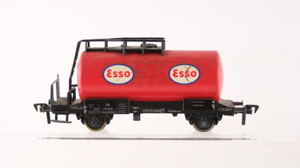 Fleischmann H0 Konvolut Güterwagen Kesselwagen (Esso), Hochbordwagen mit Ladung, Schienenreinigungswagen DB