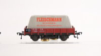 Fleischmann H0 Konvolut Güterwagen Kesselwagen (Esso), Hochbordwagen mit Ladung, Schienenreinigungswagen DB