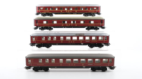 Märklin H0 Konvolut Personenwagen Schlafwagen (DSG), Speisewagen rot (DSG) DRG