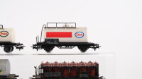 Märklin H0 Konvolut Kesselwagen (Esso, BP), Säurefaßwagen, DB
