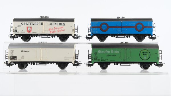 Märklin H0 Konvolut Güterwagen Kühlwagen (Interfrigo,Spatenbräu München, Staufen Bräu Göppingen,Kühlwagen) DB,Renfe