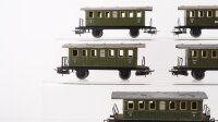 Märklin H0 Konvolut Personenwagen Donnerbüchsen grün ohne Fenster