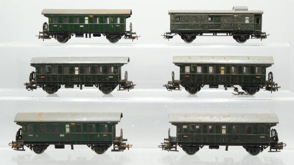 Märklin H0 Konvolut Personenwagen Donnerbüchsen, Packwagen Länderbahn