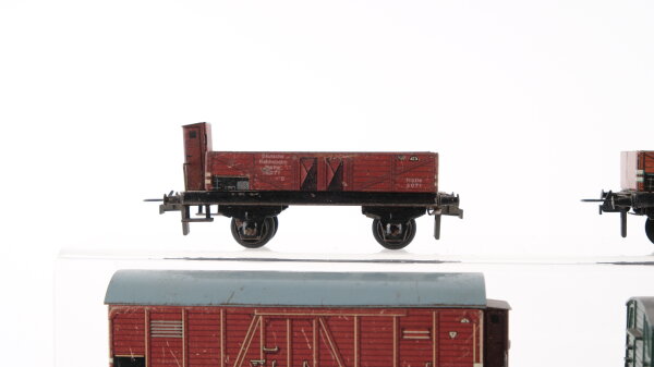 Trix H0 Konvolut Güterwagen Mittelbordwagen mit bremserhaus, gedecketr Güterwagen, Güterzugbegleitwagen