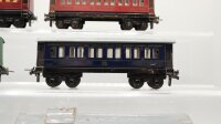 Trix H0 Konvolut Personenwagen, Schlafwagen, Speisewagen, Packwagen (alte Blechmodelle), Mitropa/Länderbahn
