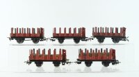 Märklin H0 Konvolut 372 Rungenwagen mit Bremserhaus,...
