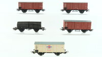 Piko H0 Konvolut Güterwagen Spitzdachwagen (braun,...