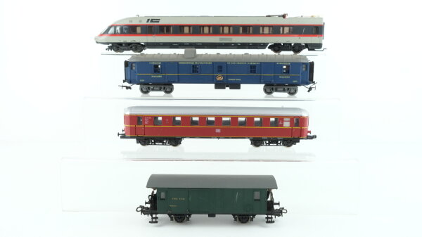 Unbekannt H0 Konvolut Personenwagen IC Steuerwagen, Gepäckwagen, Triebzugwagen (ohne Antrieb) DB,CIWL,u.a.