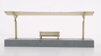 Märklin H0 422 Bahnsteig mit Bank Blech
