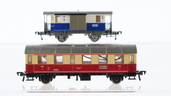 Fleischmann H0 Konvolut Personenwagen Lokalbahnwagen "Central" , Gepäckwagen mit Schiebetüren "Tal" Edelweißbahn
