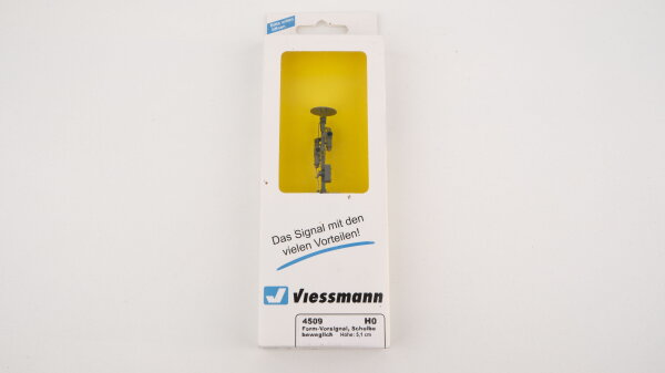 Viessmann H0 4509 Form-Vorsignal, Scheibe beweglich, 5,1 cm (weiße Verpackung)