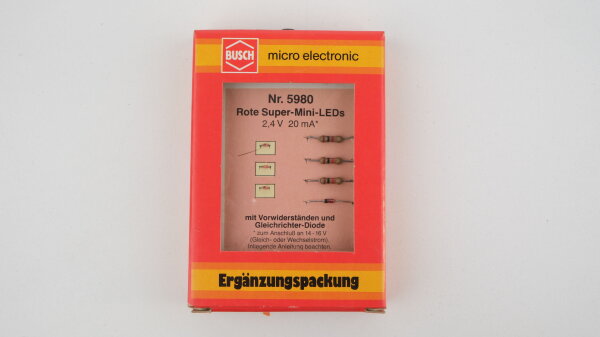 Busch 5980 Rote Super-Mini-LEDs 2,4 V 20mA