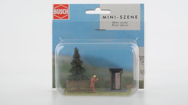 Busch H0 7670 Mini-Szene Klohäuschen