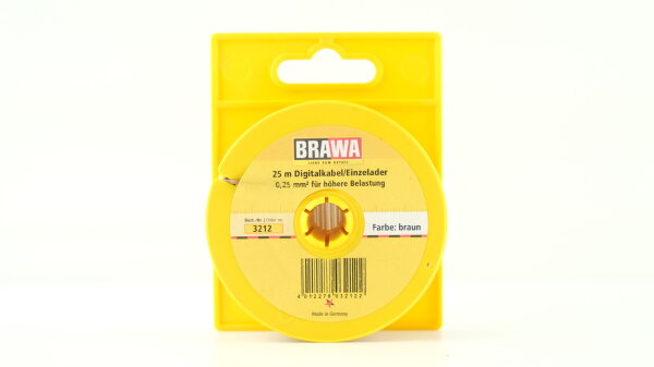 Brawa 3212 25 m Digitalkabel/Einzelader 0,25 mm2 braun