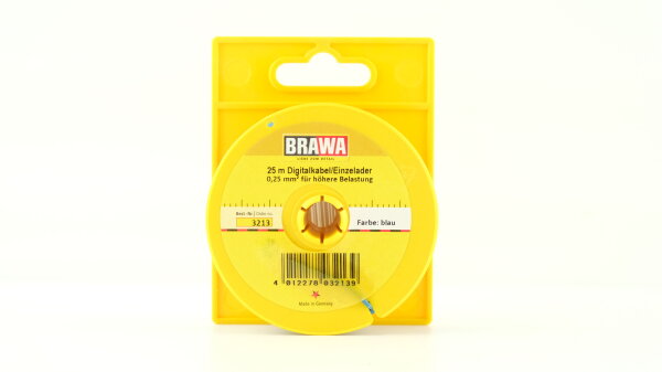 Brawa 3213 25 m Digitalkabel/Einzelader 0,25 mm2 blau