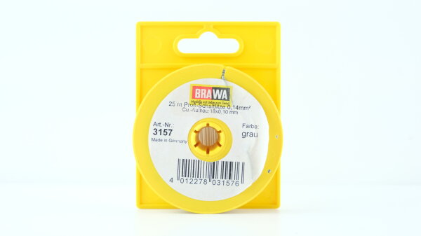 Brawa 3157 25 m Profi-Schaltlitze 0,14 mm2 grau