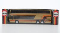 Herpa H0 830461 Kässbohrer Setra Doppelstockbus S 228 DT gold-braun-orange