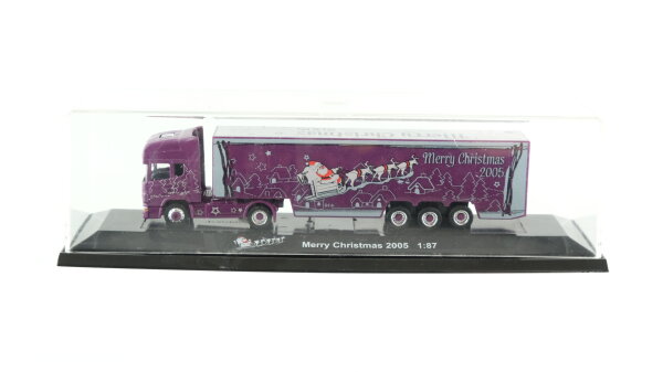 Schuco Scania Sattelzug "Merry Christmas 2005" in Acrylbox