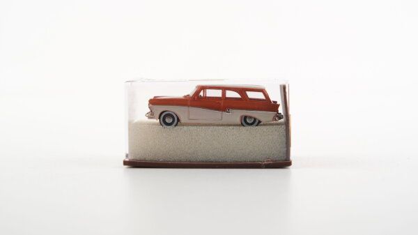 Brekina H0 1906 Ford Taunus 17m Turnier orange/weiß