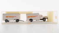 Brekina H0 7310 Henschel HS 140 Kofferhängerzug...