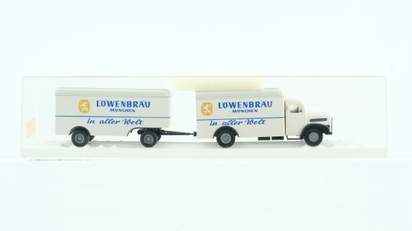 BREKINA H0 4520 Man 520 Truck Paulaner Bräu Roadtrain New Boxed, 1:87