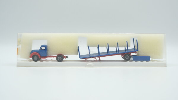 Brekina H0 4270 Magirus Rungen-Sattelzug blau/rot