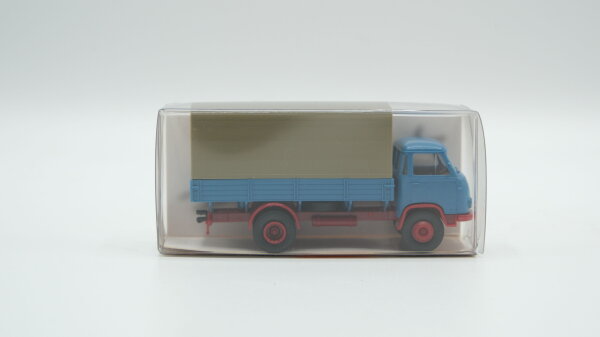 Brekina H0 67890 Borgward B655 LKW Pritsche/Plane blau/grau
