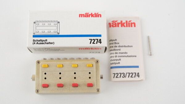 Märklin H0 7274 Schaltpult, 4 Ausschalter (weiße Verpackung mit blauem Streifen)