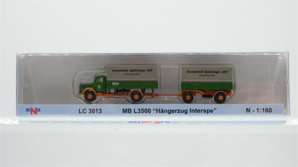 Lemke Collection N LC 3013 Minis Mercedes-Benz L3500 Hängerzug Interspe