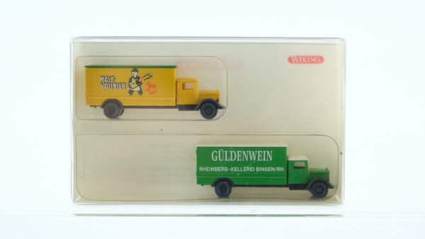 Wiking N 9440627 2 klassische Koffer-LKW "Malz-Vollbier" + "Güldenwein"