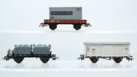 Unbekannt H0 Konvolut Niederbordwagen mit Ladung,...