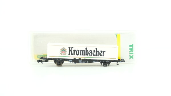 Minitrix N 17103-001 Containertragwagen mit Container "Krombacher" DB
