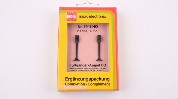 Busch H0 5941 Fußgänger-Ampel (Ergänzungspackung)