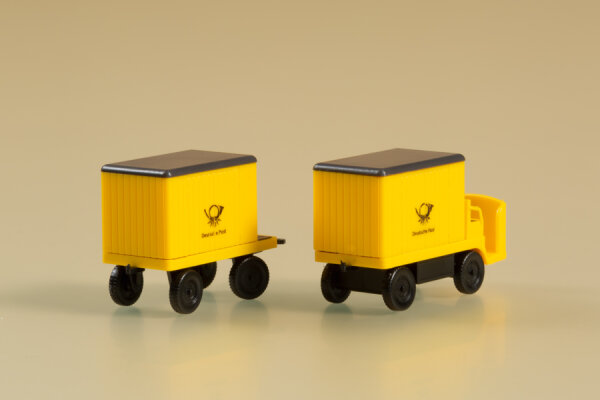 Auhagen TT 43663 Elektrokarren Post mit Anhänger