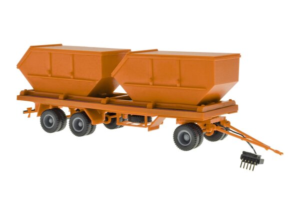 Viessmann H0 8225 3-achs Containeranhänger, kommunalorange, Funktionsmodell