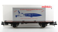 Märklin Spur 1 Flachwagen mit Container "The blue flame 25 Jahre Geschwindigkeits-Weltrekord" Treffen Sinsheim 1995
