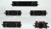 Roco H0 Konvolut Güterwagen Flachwagen mit Trafo/Ladung, Talbolt Schotterwagen, 3 x Hochbordwagen mit Kohle DB