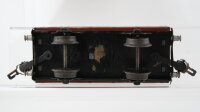 Märklin Spur 0 Konvolut Kesselwagen 1854 Shell Kesselwagen 17740 Leuna Niederbordwagen 17720 mit Cirkuswagen und Löwe