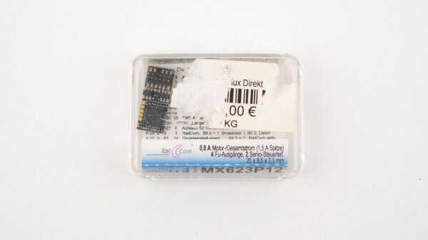 Zimo MX623P12 Decoder 0,8 A 4 Funktionsausgänge Plux-2 direkt