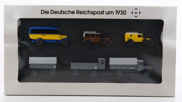 Roskopf H0 66-50 Fahrzeug-Set 96 "Deutsche Reichspost um 1930"