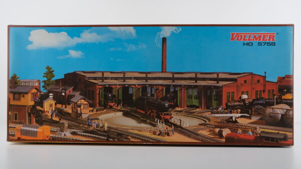 Vollmer H0 5758 Ringlokschuppen 6-ständig
