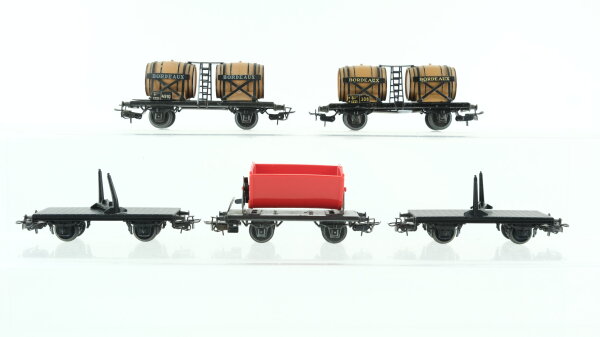 Märklin H0 Konvolut Weinfasswagen Drehschemelwagen Kipplore Länderbahn