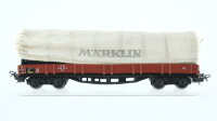 Märklin H0 Konvolut Niederbordwagen mit Baumaschienen Niederbordwagen Rungenwagen Niederbordwagen mit Plane DB