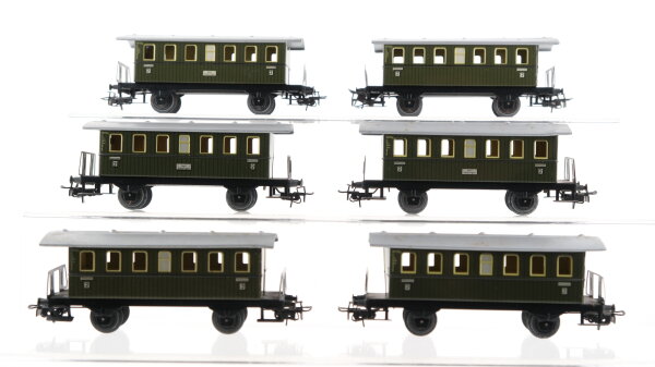 Märklin H0 Konvolut Personenwagen "Blech" 2. Kl. Länderbahn